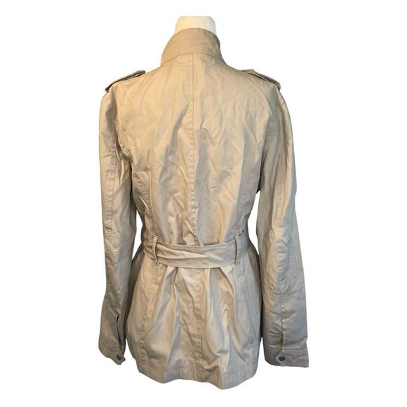 Banana Republic Heritage Utility Jacket Coated Cotton Stone Beige Knit M - Picture 4 of 7